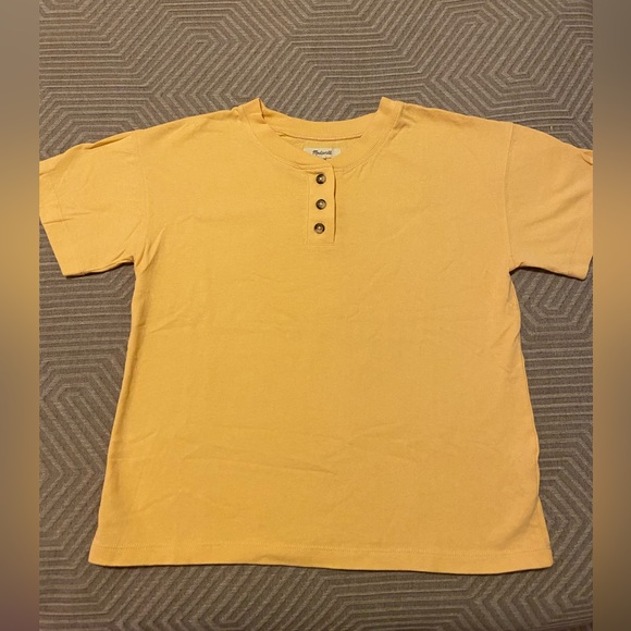 Madewell - Parkview Henley Tee in Yellow - Size Small - Picture 2 of 4